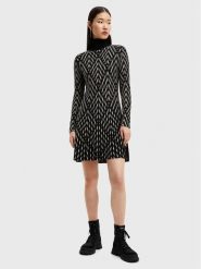 Desigual Sukienka dzianinowa Sian 22WWVF07 Czarny Regular Fit. Czarne sukienki damskie Desigual, bez wzorów, z dzianiny, bez ramiączek. Za 539.99 zł.