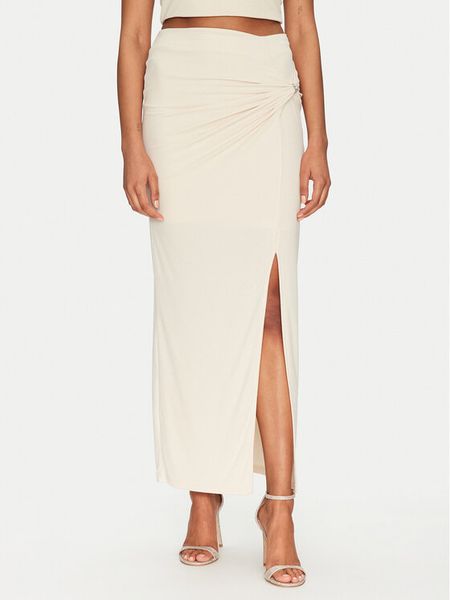 Guess Spódnica midi W5GD0E KAQL2 Beżowy Regular Fit. Brązowe spódnice damskie Guess, xxl, z aplikacjami, midi. Za 189.99 zł.