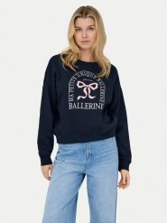 ONLY Bluza 15254183 Granatowy Loose Fit. Niebieskie bluzy damskie Only, xs, bez wzorów, z bawełny, bez kaptura. Za 109.99 zł.