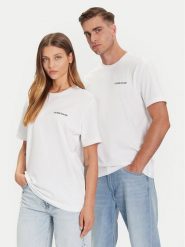 Guess Jeans T-Shirt M5BI78 K8FQ4 Biały Regular Fit. Białe t-shirty damskie Guess Jeans, m, z aplikacjami, z bawełny, bez kołnierzyka. Za 109.99 zł.