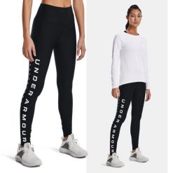 Legginsy treningowe damskie UNDER ARMOUR szybkoschnące termoaktywne. Czarne legginsy damskie Under Armour, xl, bez wzorów. Za 151.99 zł.