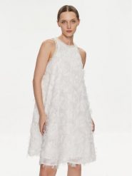YAS Sukienka koktajlowa Pazy 26028873 Biały Standard Fit. Białe sukienki damskie YAS, bez wzorów, z syntetyku, wizytowe, bez ramiączek. Za 299.99 zł.