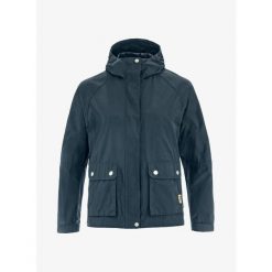 Kurtka softshell damska Fjallraven Vardag Vindby Jacket. Niebieskie kurtki sportowe damskie Fjällräven, bez wzorów, z softshellu, bez kaptura. Za 1,022.99 zł.
