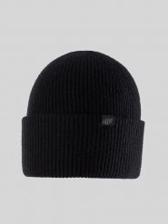 4F Czapka w kolorze czarnym rozmiar: onesize. Czarne czapki damskie 4F, bez wzorów, ze skóry. Za 65.95 zł.