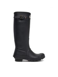 Barbour Kalosze Bede Tall Welly LRF0043BK11 Czarny. Czarne kalosze damskie Barbour, bez wzorów, z syntetyku. Za 464.99 zł.