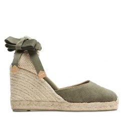Espadryle Castañer. Zielone espadryle damskie Castañer, bez wzorów, bez obcasa. Za 429.99 zł.
