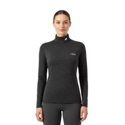 Koszulka z długim rękawem damska 100% wełny merynosów - Bjork 210. Szare koszulki damskie FJORK MERINO, xl, bez wzorów, z wełny, bez kołnierzyka, bez ramiączek. Za 579.00 zł.