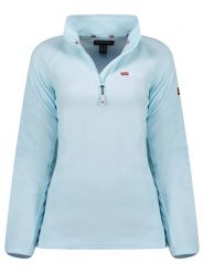 Geographical Norway Bluza polarowa "Tug" w kolorze błękitnym rozmiar: M. Niebieskie bluzy damskie Geographical Norway, m, bez wzorów, z materiału, bez kaptura. Za 65.85 zł.