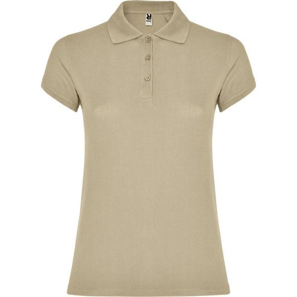 Damska Koszulka Polo W Gwiazdki. Brązowe koszulki sportowe damskie ROLY, xl, bez wzorów, bez ramiączek. Za 54.99 zł.