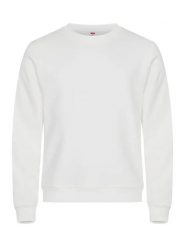 Clique Basic Roundneck Bluza unisex z materiału antymechowego – white. Białe bluzy damskie CLIQUE, m, bez wzorów, z bawełny, bez kaptura. Za 155.70 zł.