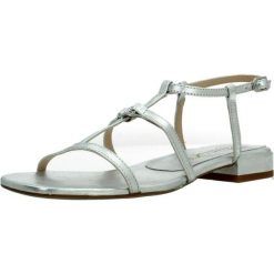 Sandały UNISA CARENA LMT Srebrny. Szare sandały damskie Unisa, bez wzorów, ze skóry, bez obcasa, bez zapięcia. Za 462.99 zł.