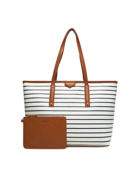 Aldo Torebka Adader 13933800 Biały. Białe shopper bag ALDO, ze skóry, bez dodatków. Za 199.99 zł.