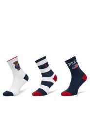 Polo Ralph Lauren Skarpety długie 444P03163001 Granatowy. Niebieskie skarpetki chłopięce Polo Ralph Lauren, bez wzorów, z poliesteru. Za 139.99 zł.