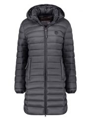 Geographical Norway Płaszcz pikowany "Atikotal" w kolorze antracytowym rozmiar: L. Czarne płaszcze damskie Geographical Norway, l, bez wzorów, bez kaptura. Za 226.77 zł.