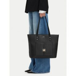 Torebka JENNY. Czarne shopper bag Jenny, bez wzorów, bez dodatków. Za 139.99 zł.