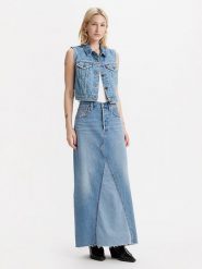 Levi's Spódnica dżinsowa w kolorze błękitnym rozmiar: W33. Niebieskie spódnice damskie Levi's, s, z aplikacjami, z bawełny, klasyczne, maxi. Za 157.95 zł.