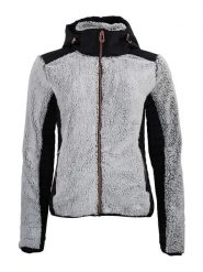 Peak Mountain Kurtka polarowa "Amarant" w kolorze szarym rozmiar: M. Szare kurtki damskie Peak Mountain, m, bez wzorów, z polaru, bez kaptura. Za 183.59 zł.