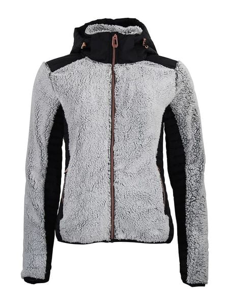 Peak Mountain Kurtka polarowa "Amarant" w kolorze szarym rozmiar: M. Szare kurtki damskie Peak Mountain, m, bez wzorów, z polaru, bez kaptura. Za 192.33 zł.