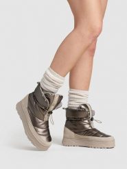 Pepe Jeans FOOTWEAR Botki zimowe "Kore" w kolorze beżowym rozmiar: 38. Brązowe botki damskie Pepe Jeans FOOTWEAR, na zimę, z jeansu, bez obcasa, bez zapięcia. Za 202.50 zł.