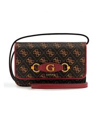 Guess Portfel w kolorze czarno-pomarańczowym - 20 x 12 x 5 cm rozmiar: onesize. Brązowe portfele damskie Guess, z aplikacjami, z materiału. Za 263.53 zł.