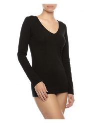 COTONELLA Koszulka w kolorze czarnym rozmiar: S. Czarne koszulki damskie Cotonella, s, bez wzorów, bez kołnierzyka, bez ramiączek. Za 41.49 zł.