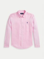 Polo Ralph Lauren Koszula 323967600002 Różowy Regular Fit. Czerwone koszule chłopięce Polo Ralph Lauren, bez wzorów, ze lnu, bez kołnierzyka, bez ramiączek. Za 269.99 zł.
