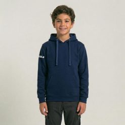 Junior Bluza Spalato z kapturem Niebieska. Niebieskie bluzy damskie LEGEA, xs, bez wzorów, z bawełny, bez kaptura. Za 180.00 zł.