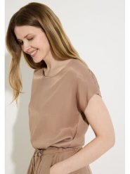 More & More Bluzka w kolorze jasnobrązowym rozmiar: 42. Brązowe bluzki damskie More & More, bez wzorów, bez kołnierzyka, bez ramiączek. Za 144.95 zł.