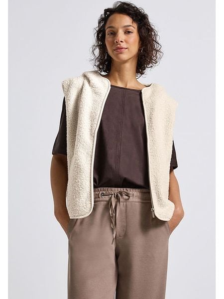 Street One Kamizelka pluszowa w kolorze kremowym rozmiar: 42. Brązowe kamizelki damskie Street One, bez wzorów, bez kaptura. Za 118.01 zł.