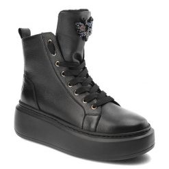 Czarne Sneakersy Karino Damskie Buty Jesienne. Czarne obuwie sportowe damskie Karino, na jesień, z jeansu, bez zapięcia. Za 439.00 zł.