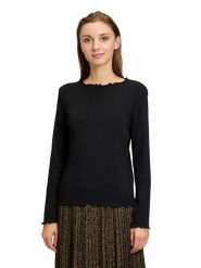 CARTOON Koszulka w kolorze czarnym rozmiar: 44. Czarne koszulki damskie Cartoon, bez wzorów, bez kołnierzyka, bez ramiączek. Za 69.99 zł.