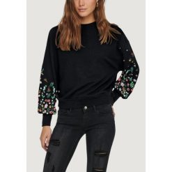 Bluza Kobieta ONLY ONLBROOKE L/S O-NECK FLOWER SWT NOOS. Czarne bluzy damskie Only, l, bez wzorów, bez kaptura. Za 131.05 zł.