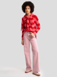 Sweter damski bawełniany różowy Heartelia 601. Czerwone swetry klasyczne damskie Big Star, na lato, l, z bawełny, bez kołnierzyka. W wyprzedaży za 79.99 zł.
