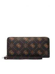 Guess Portfel Carrie Logo Slg SWGP98 98146 Brązowy. Brązowe portfele damskie Guess, z aplikacjami, ze skóry. Za 299.99 zł.