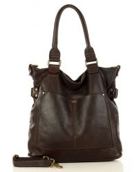 Torebka damska brązowa MARCO MAZZINI v7e. Brązowe shopper bag MARCO MAZZINI, bez wzorów, ze skóry, duże, bez dodatków. Za 489.25 zł.