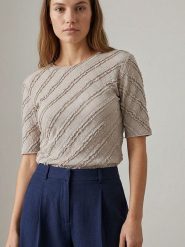 Sublevel Bluzka w kolorze beżowym rozmiar: XL. Brązowe bluzki damskie Sublevel, xl, bez wzorów, bez kołnierzyka, bez ramiączek. Za 91.77 zł.