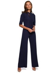 Stylove Kombinezon w kolorze granatowym rozmiar: XL. Niebieskie kombinezony damskie Stylove, xl, bez wzorów, bez kołnierzyka, bez ramiączek. Za 193.24 zł.
