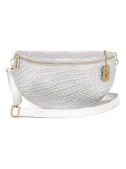 Anna Morellini Skórzana saszetka "Rufina" w kolorze srebrnym - 30 x 18 x 9 cm rozmiar: onesize. Szare nerki i saszetki damskie Anna Morellini, bez wzorów, z materiału. Za 187.99 zł.