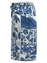 Smith & Soul Spódnica w kolorze niebiesko-białym rozmiar: M. Białe spódnice damskie Smith & Soul, na co dzień, m, bez wzorów, z bawełny, midi. Za 195.99 zł.