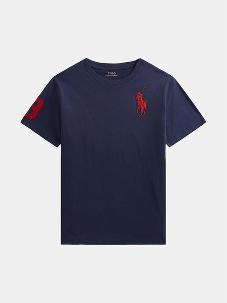 Polo Ralph Lauren T-Shirt 323832907039 Granatowy Regular Fit. Niebieskie t-shirty i koszulki chłopięce Polo Ralph Lauren, bez wzorów, z bawełny, bez kołnierzyka, bez ramiączek. Za 249.99 zł.