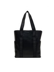 Calvin Klein Torebka Webbing Strap Tote LV04F3289G Czarny. Czarne shopper bag Calvin Klein, ze skóry, bez dodatków. Za 569.99 zł.