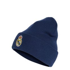 Czapka wełniana Real Madryt. Białe czapki damskie Adidas, bez wzorów, z dzianiny. Za 119.00 zł.