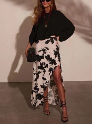 LA Angels Spódnica w kolorze biało-czarnym rozmiar: S. Białe spódnice damskie LA Angels, s, bez wzorów, maxi. Za 127.65 zł.