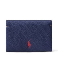 Portfel Polo Ralph Lauren. Niebieskie portfele damskie Polo Ralph Lauren, bez wzorów. Za 819.99 zł.
