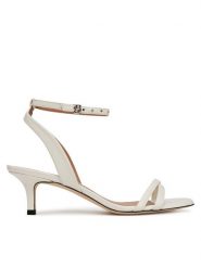 BOSS Sandały 50542370 Biały. Białe sandały damskie Boss, bez wzorów, ze skóry, bez obcasa, na szpilce, bez zapięcia. Za 719.99 zł.