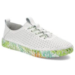 Białe Półbuty Artiker Wygodne Sneakersy Damskie. Białe obuwie sportowe damskie Artiker, na wiosnę, ze skóry, bez zapięcia. Za 199.00 zł.