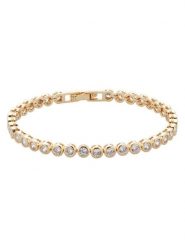 U.S. Polo Assn. Pozłacana bransoletka z kryształami rozmiar: onesize. Żółte bransoletki damskie U.S. Polo Assn., metalowe. Za 191.42 zł.