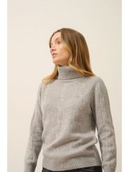 Just Cashmere Kaszmirowy golf "Estelle" w kolorze jasnoszarym rozmiar: L. Szare golfy damskie Just Cashmere, l, bez wzorów, z kaszmiru, bez ramiączek. Za 370.69 zł.