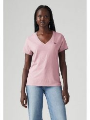 Levi's Koszulka w kolorze jasnoróżowym rozmiar: S. Różowe koszulki damskie Levi's, s, bez wzorów, z bawełny, bez kołnierzyka, bez ramiączek. Za 57.20 zł.