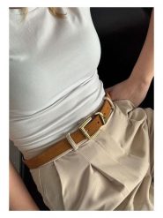 Lucky Bees Pasek w kolorze jasnobrązowym - dł. 100 cm rozmiar: onesize. Brązowe paski damskie Lucky Bees, bez wzorów, z materiału. Za 74.28 zł.